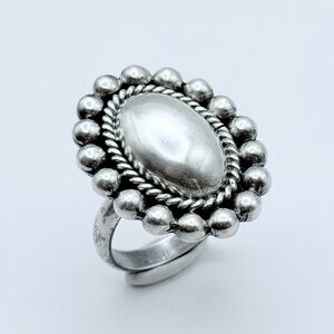 CII Mexico Sterling Silver Dome Ring - Vintage Southwestern Statement
